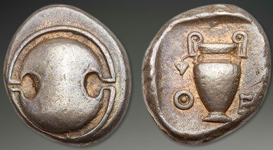 Boeotia, Thebes. AR Stater, ca. 425-400 BC.