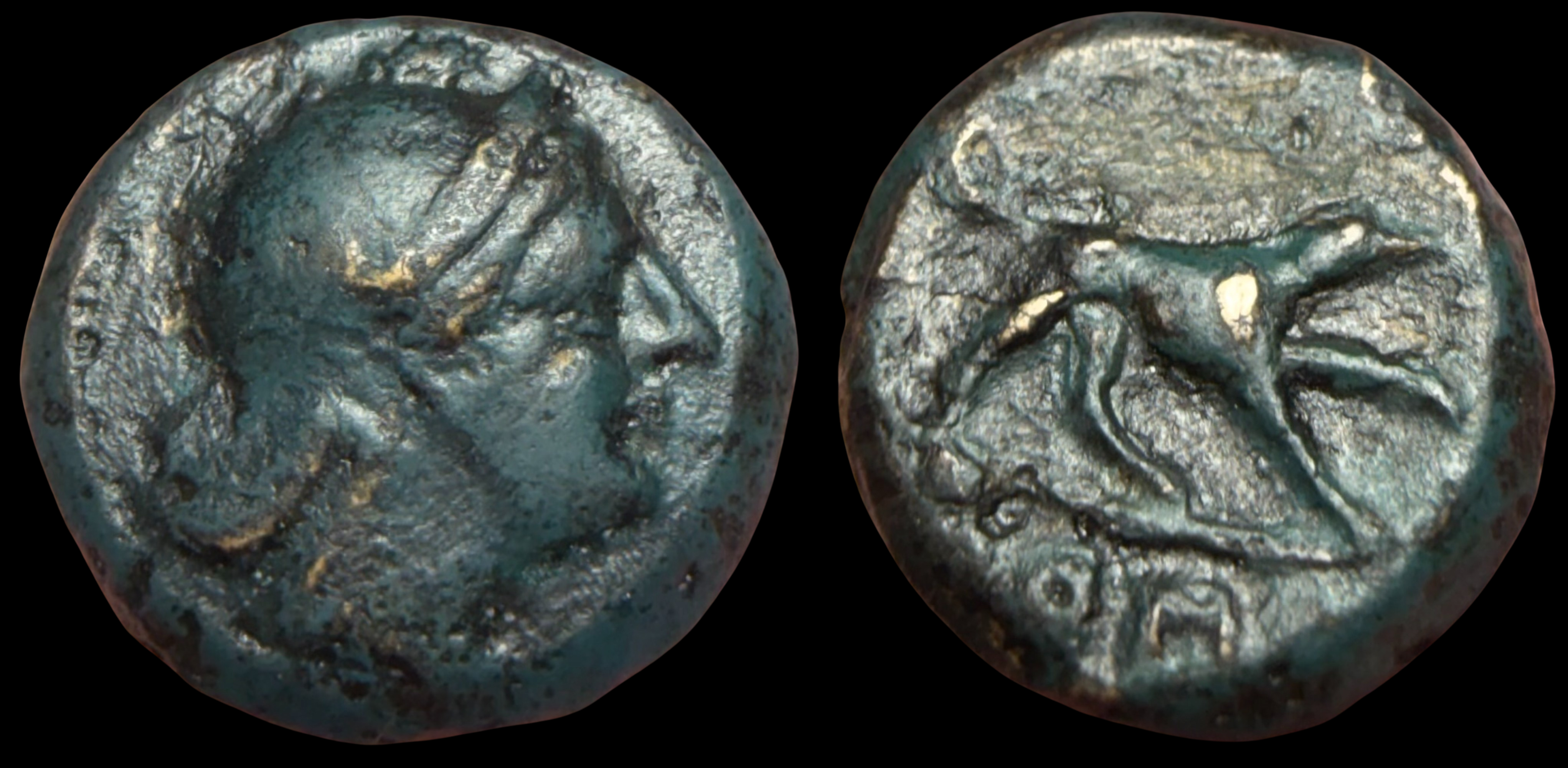 Roman Republic. Anonymous. AE Half-Litra, ca. 234-231 BC.