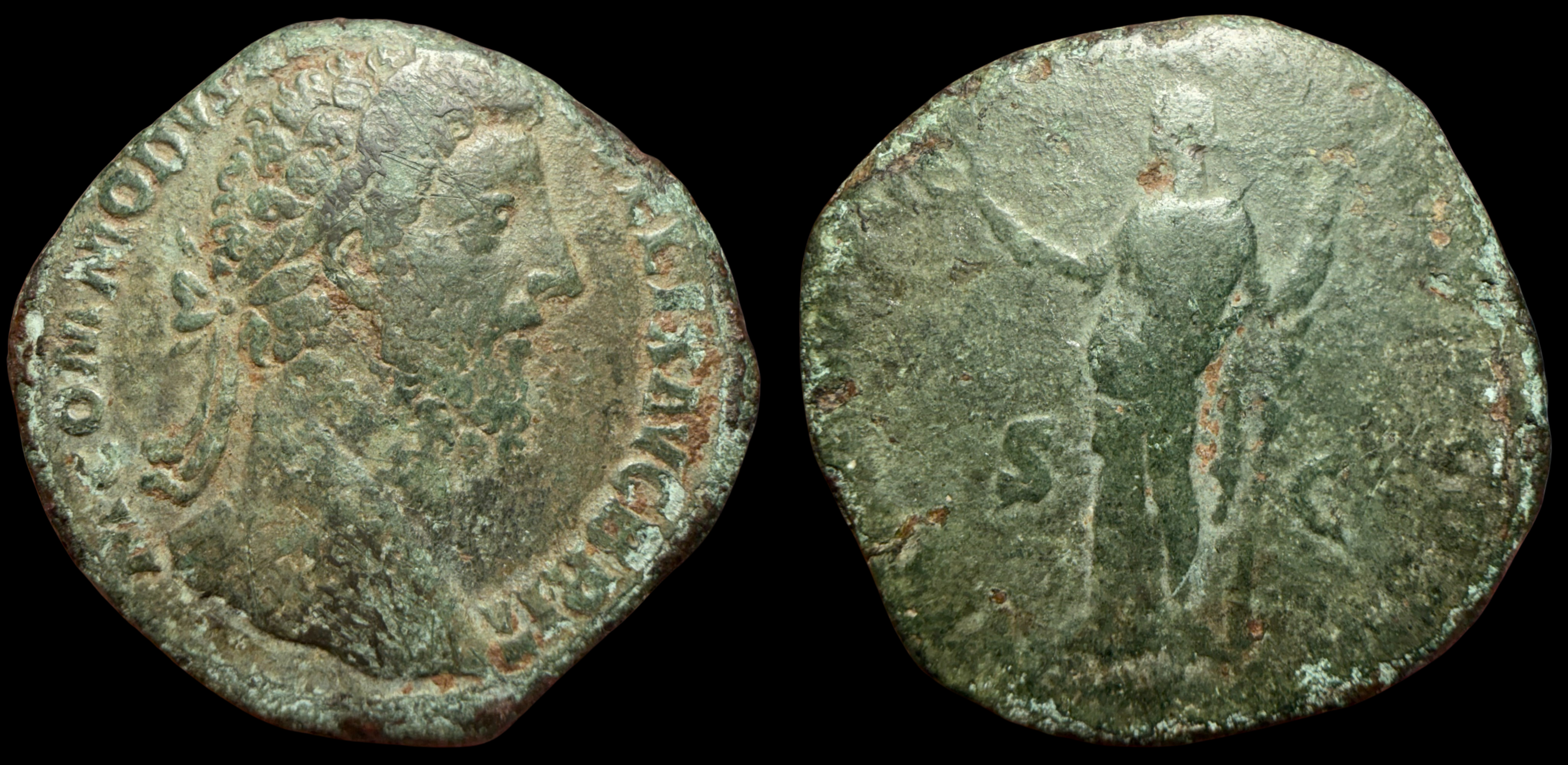 Commodus. AE Sestertius. ca. 179-192 AD.