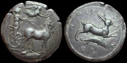 Ancient Coins - Pedigreed to 1981! Sicily, Messana. AR Tetradrachm. ca. 420-413 BC.