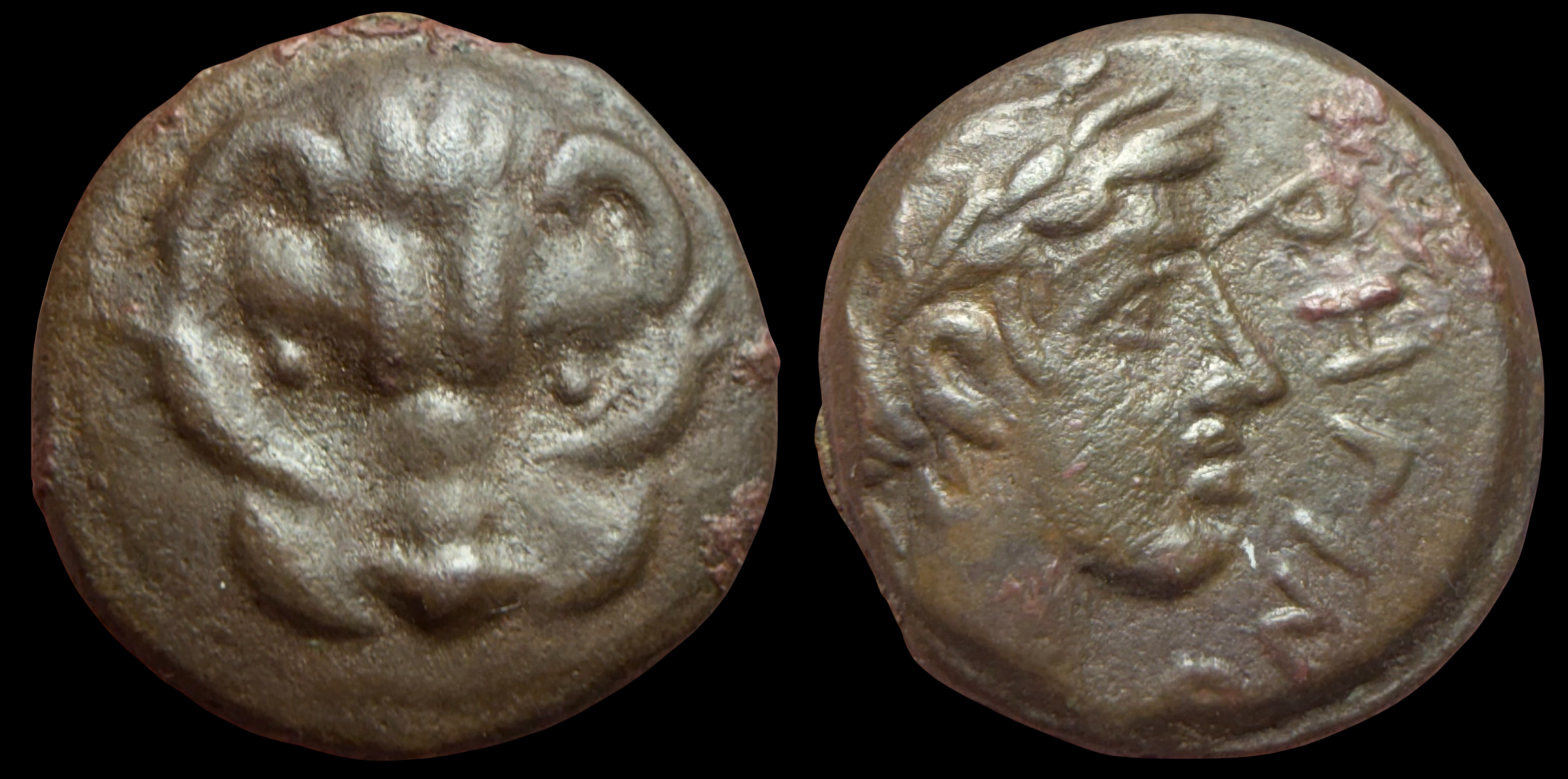 Bruttium, Rhegion. AE, ca. 351-280 BC.