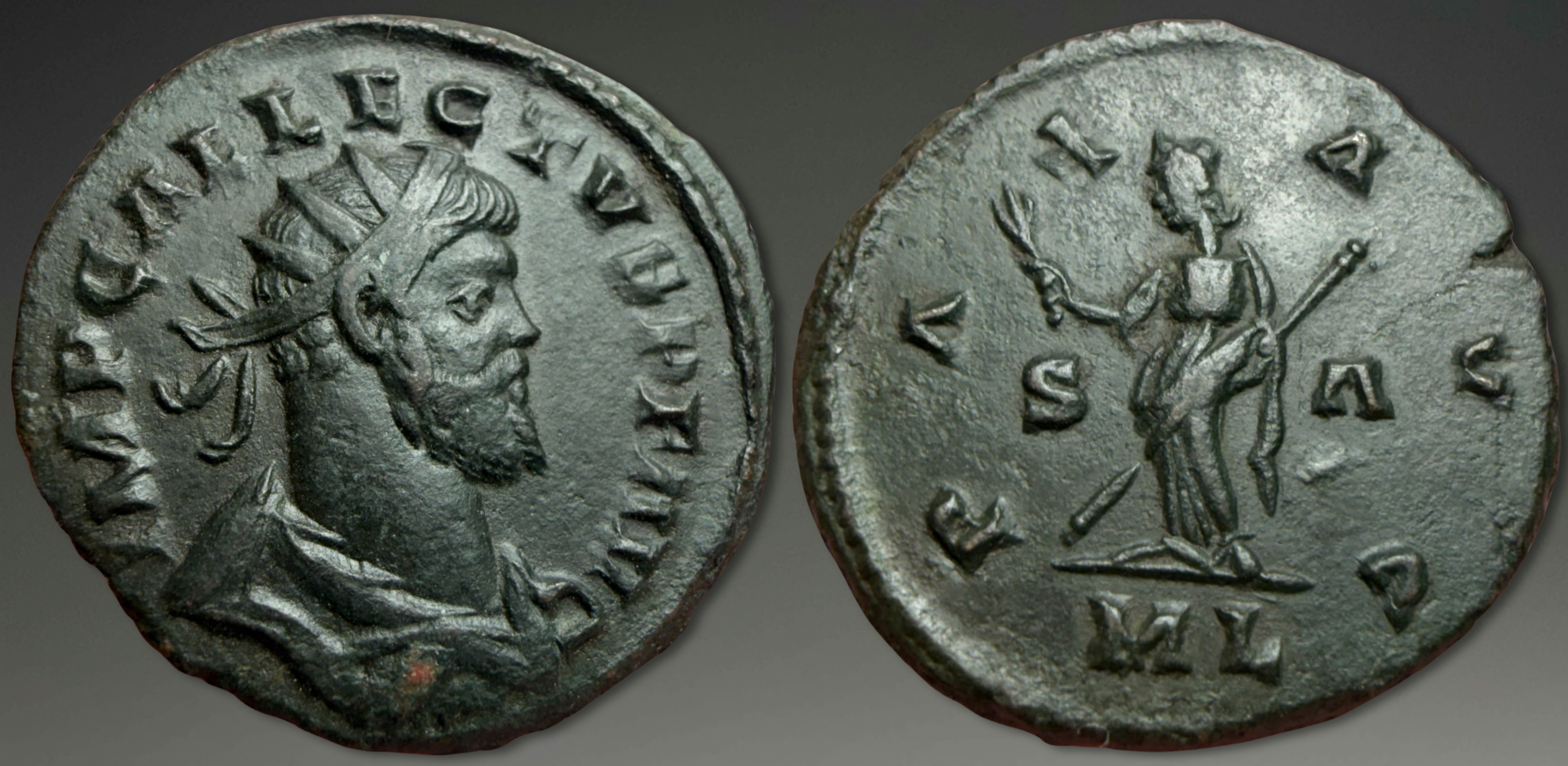 Roman-British Empire. Allectus. AR Antoninianus, ca. 293-296 AD.