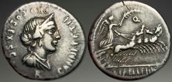 Ancient Coins - Roman Republic. C. Annius and L. Fabius Hispaniensis. AR Denarius , ca. 82-81 BC