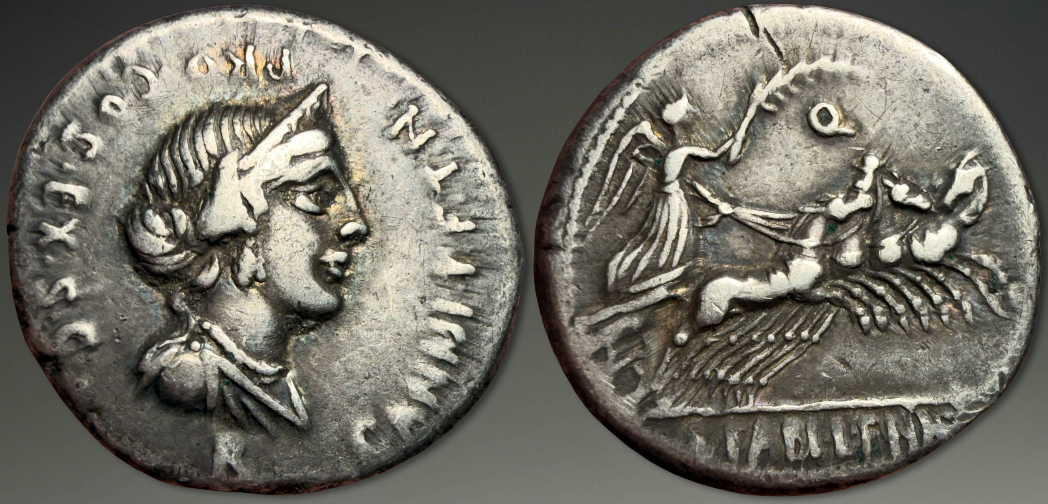 Roman Republic. C. Annius and L. Fabius Hispaniensis. AR Denarius , ca. 82-81 BC