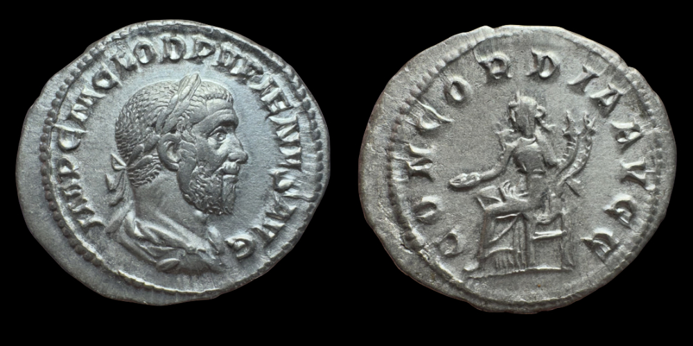 Pupienus. AR Denarius, ca. 238 AD.