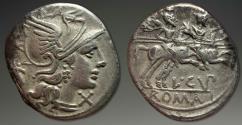 Ancient Coins - Roman Republic. L. Cupiennus. AR Denarius, ca. 172-151 (or 147) BC.