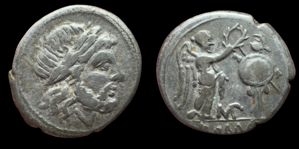 Roman Republic. AR Victoriatus. 211-208 BC.