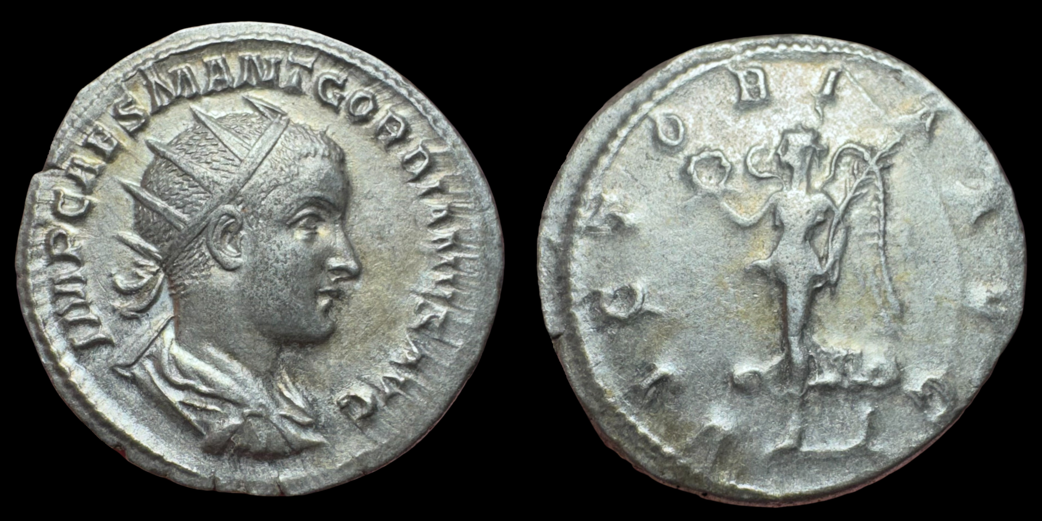 Gordian III. AR Denarius. ca. 239 AD. Antioch Mint.