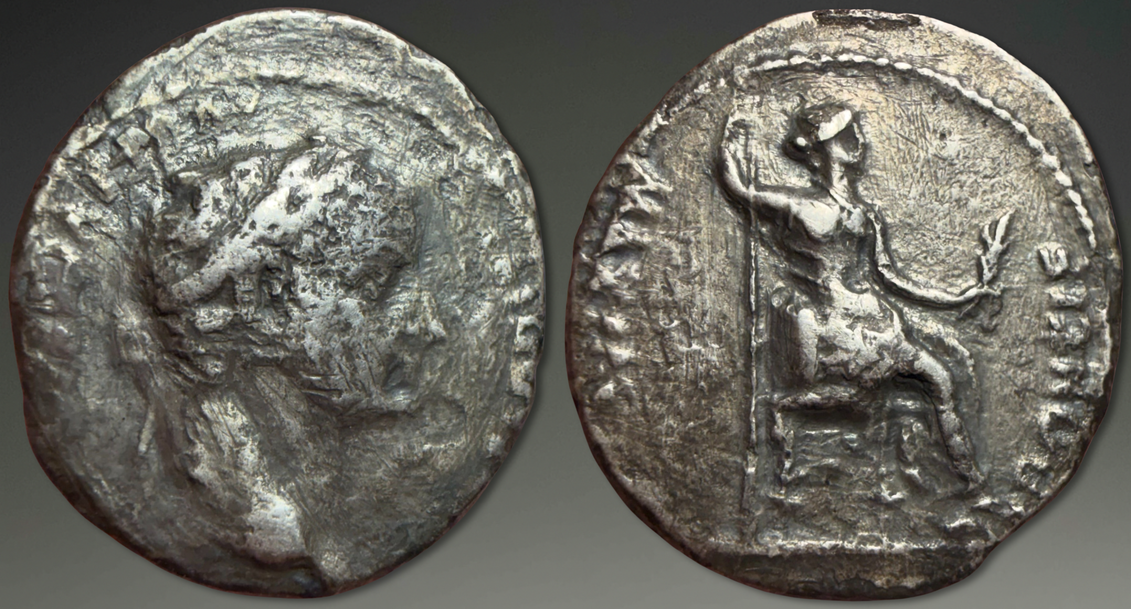 Tiberius. ‘Tribute Penny’. AR Denarius, ca. 14-37 AD.