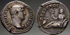 Ancient Coins - Hadrian. ‘Travel Series’. AR Denarius, ca. 130-133 AD.