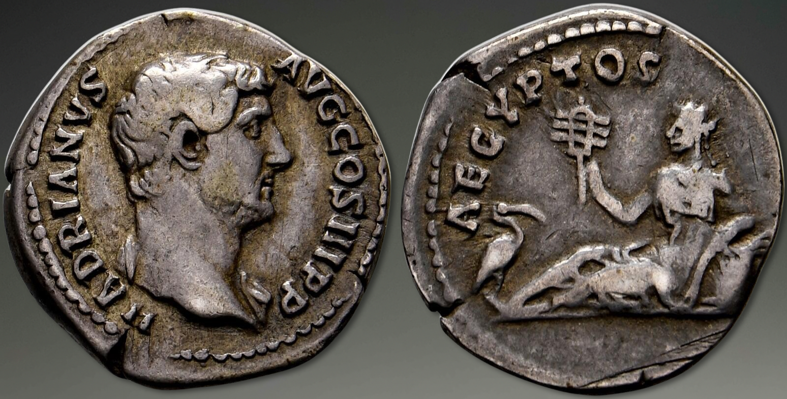 Hadrian. ‘Travel Series’. AR Denarius, ca. 130-133 AD.