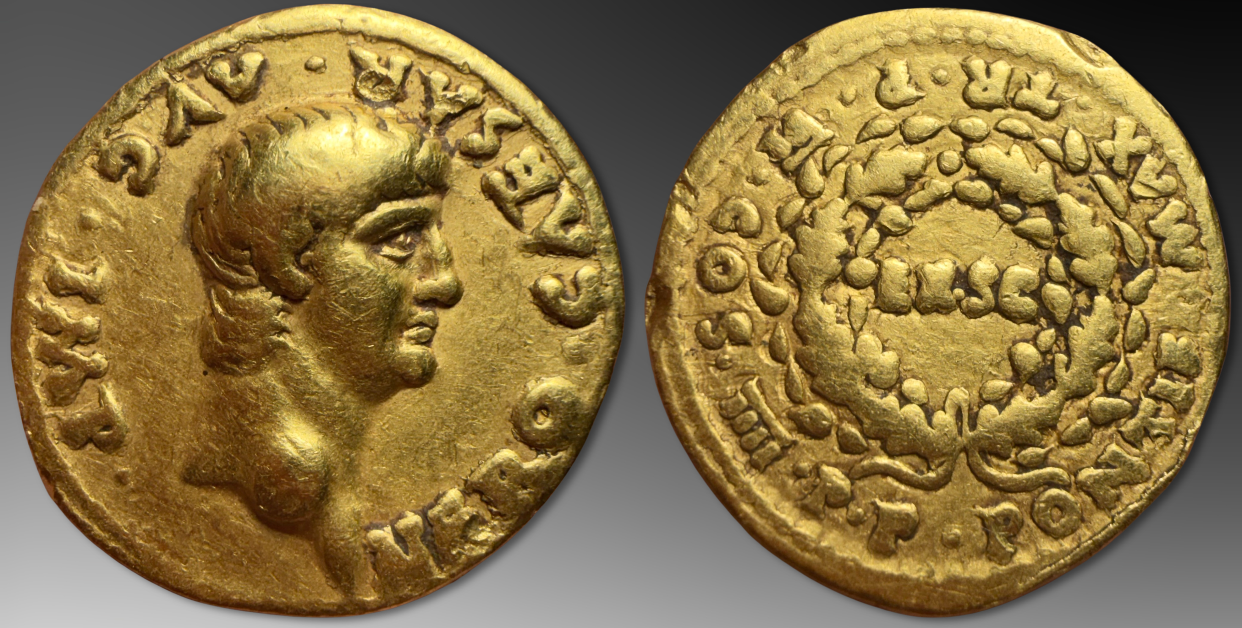 Nero. AV Aureus, ca. 60 AD.