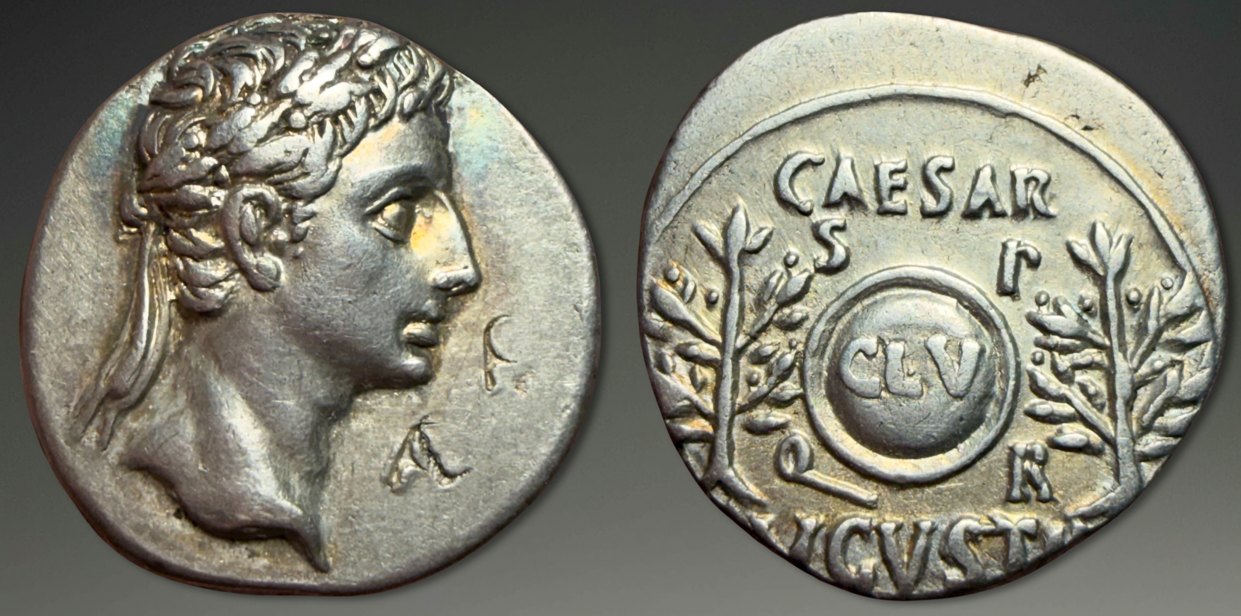 Caesar Augustus. AR Denarius, ca. 19–18 BC.