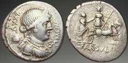 Ancient Coins - Roman Republic. L. Farsuleia Mensor. AR Denarius, ca. 75 BC.