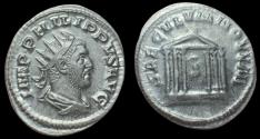Ancient Coins - Philip 'The Arab'. AR Antoninianus. ca. 244-249 AD.