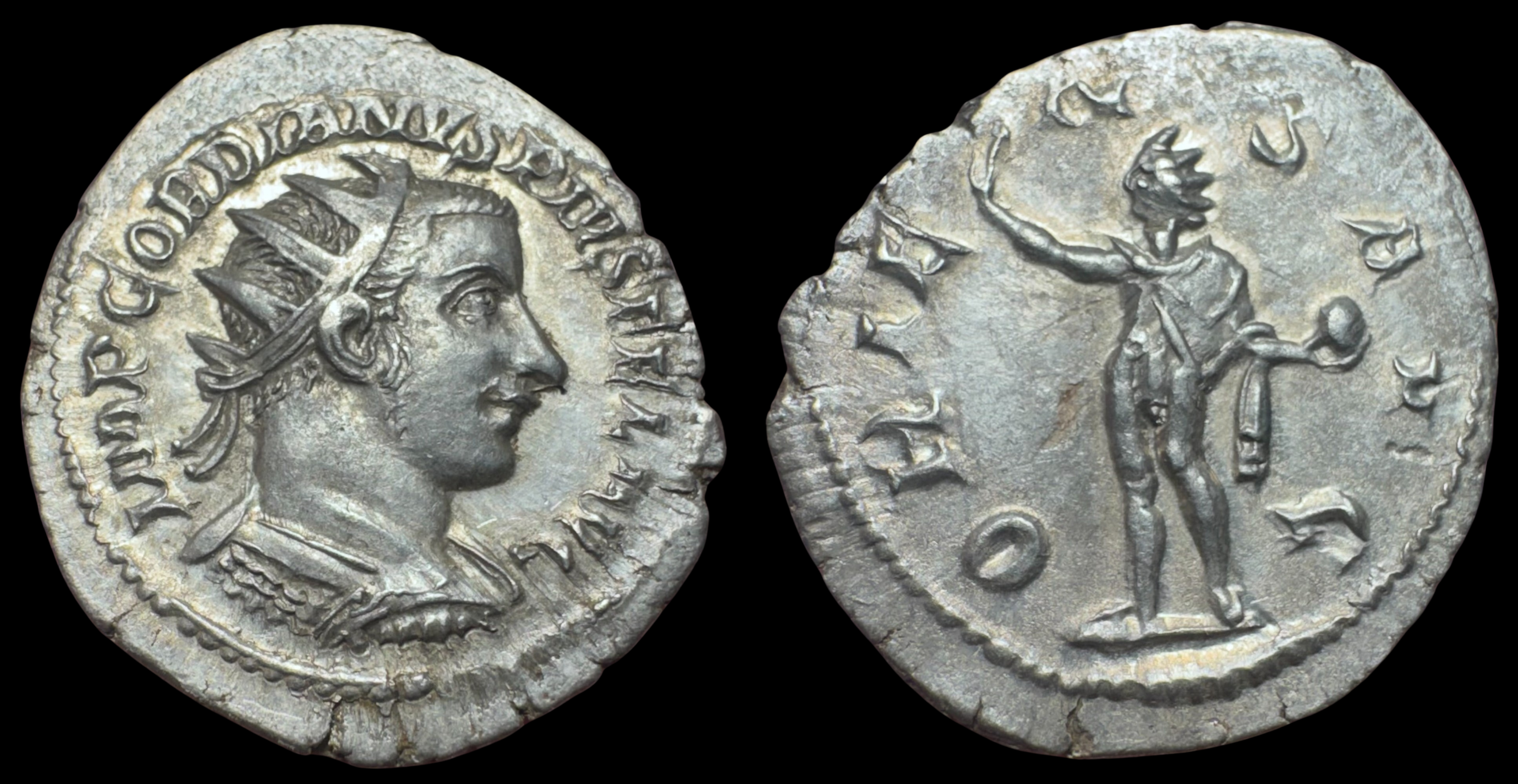 Gordian III. AR Antoninianus, ca. 242-244 AD.