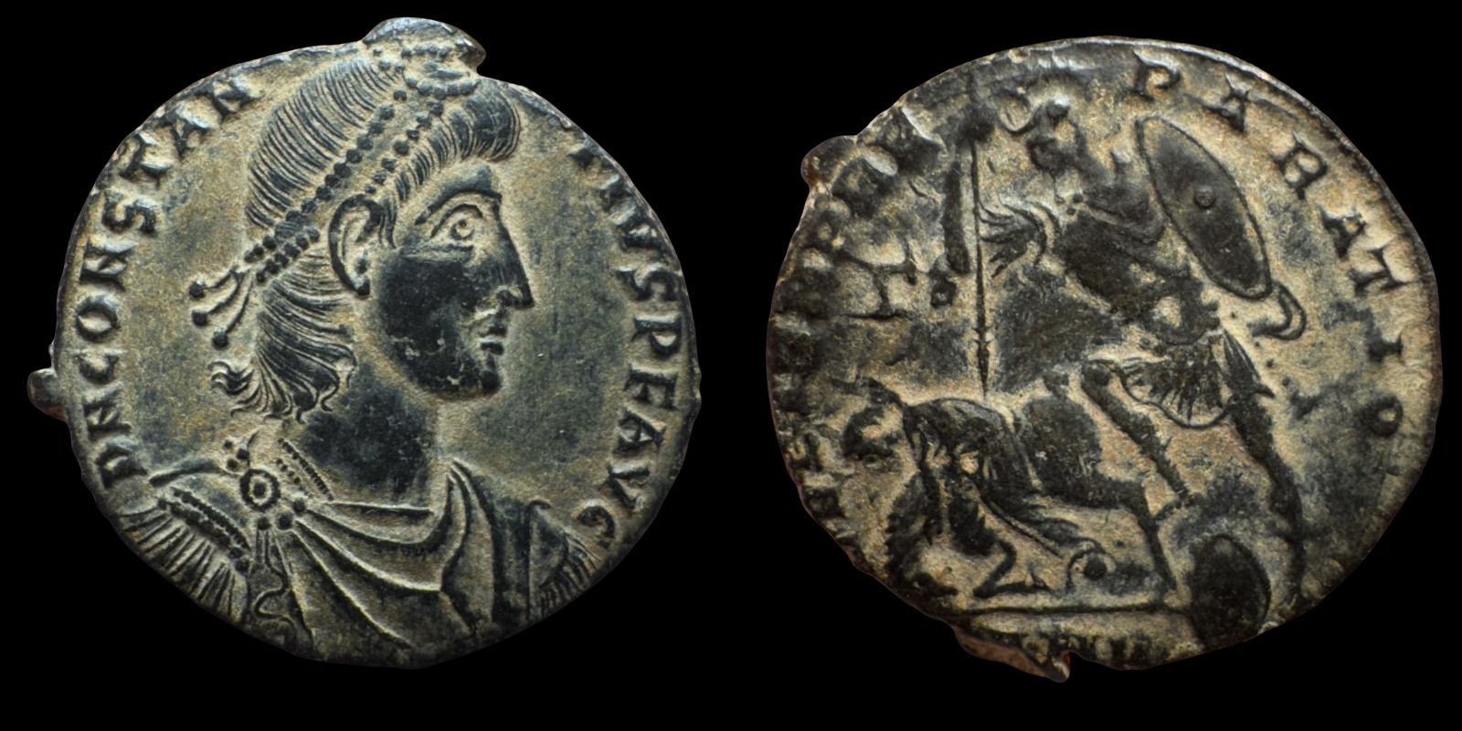 Constantius II. AE 1 or Centenionalis. ca. 337-361 AD.