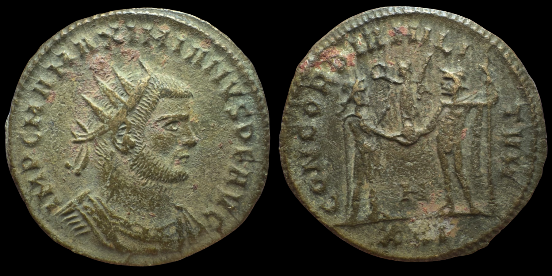 Maximian, as Caesar. AE Antoninainus (post-reform Radiate). ca. 293 AD.