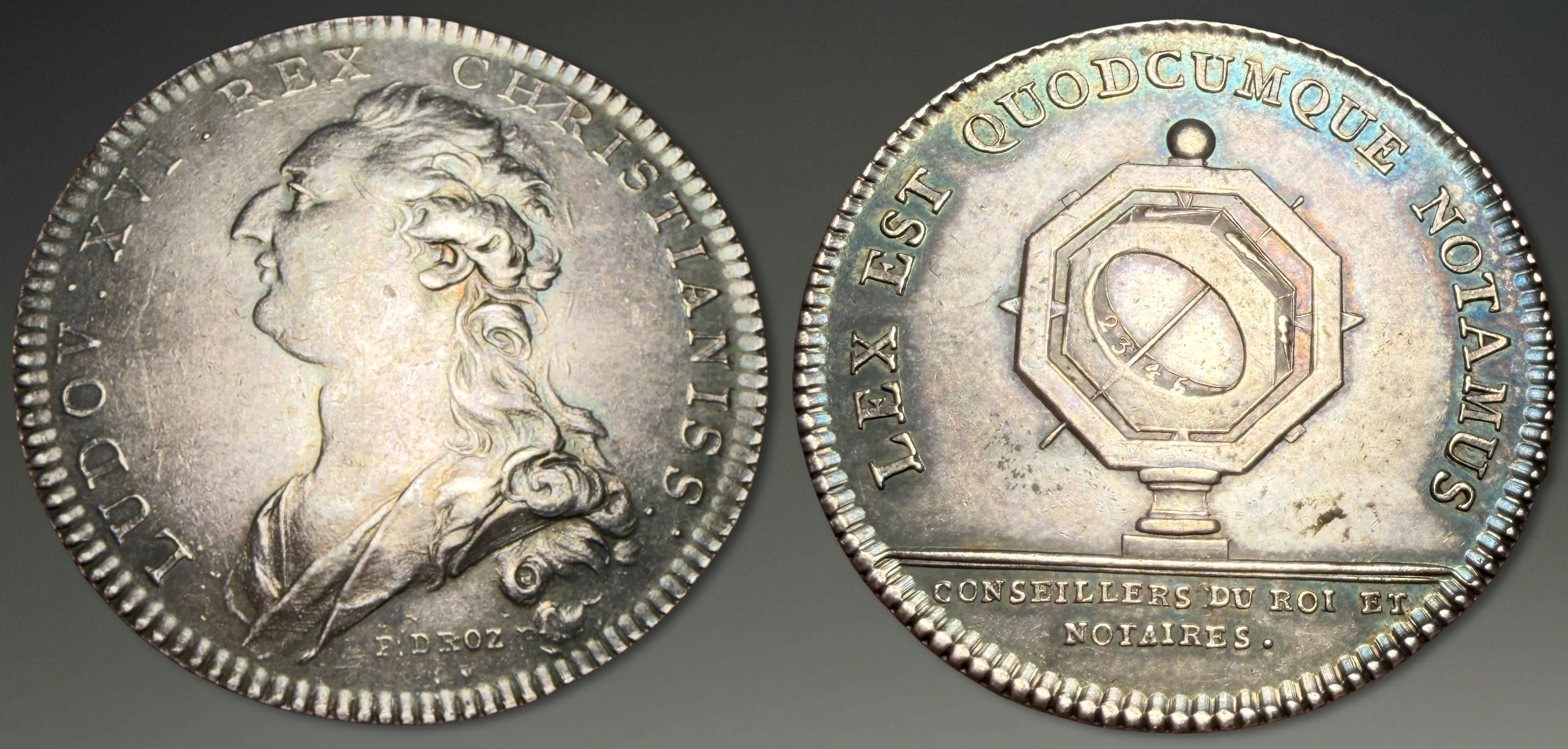 France. Louis XVI. AR Jeton, ca. ND (1780).