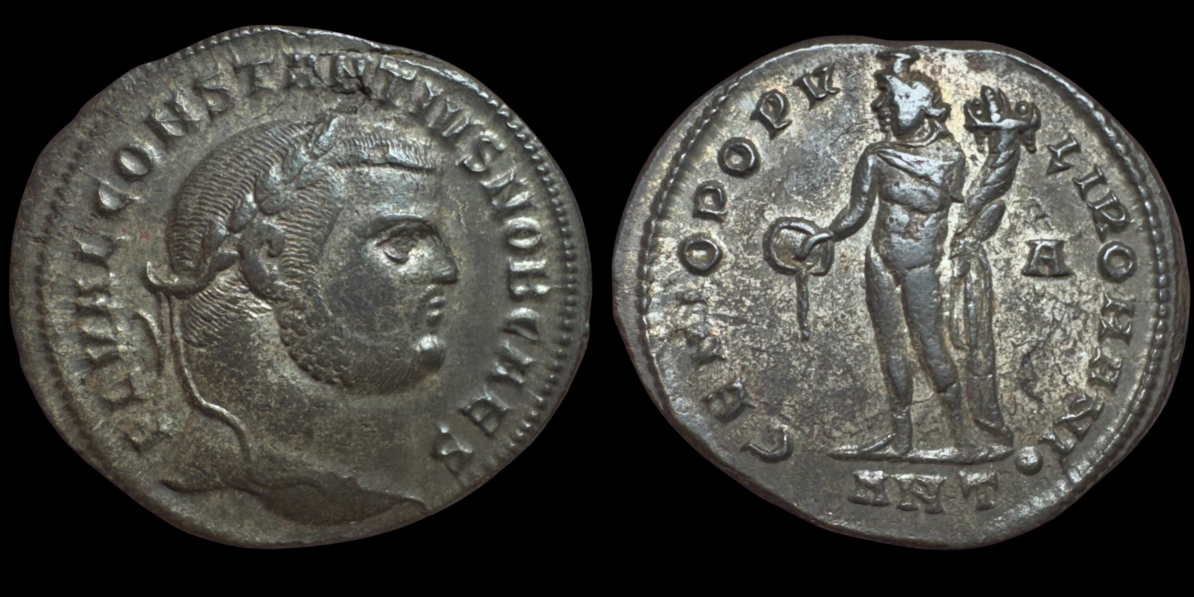 Constantius I (as Caesar). BI Follis, ca. 304-305 AD. Antioch Mint.