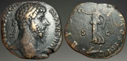 Ancient Coins - Lucius Verus. AE Sestertius, ca. 167 AD.