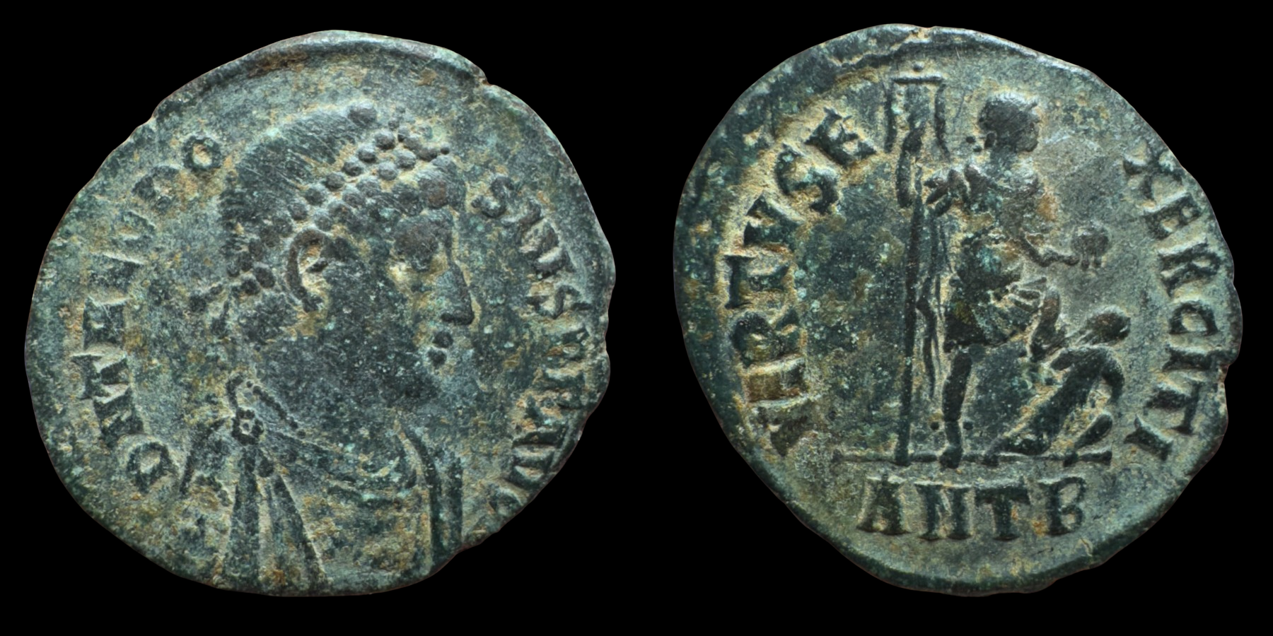 Theodosius I. AE1. ca. 383-388 AD.