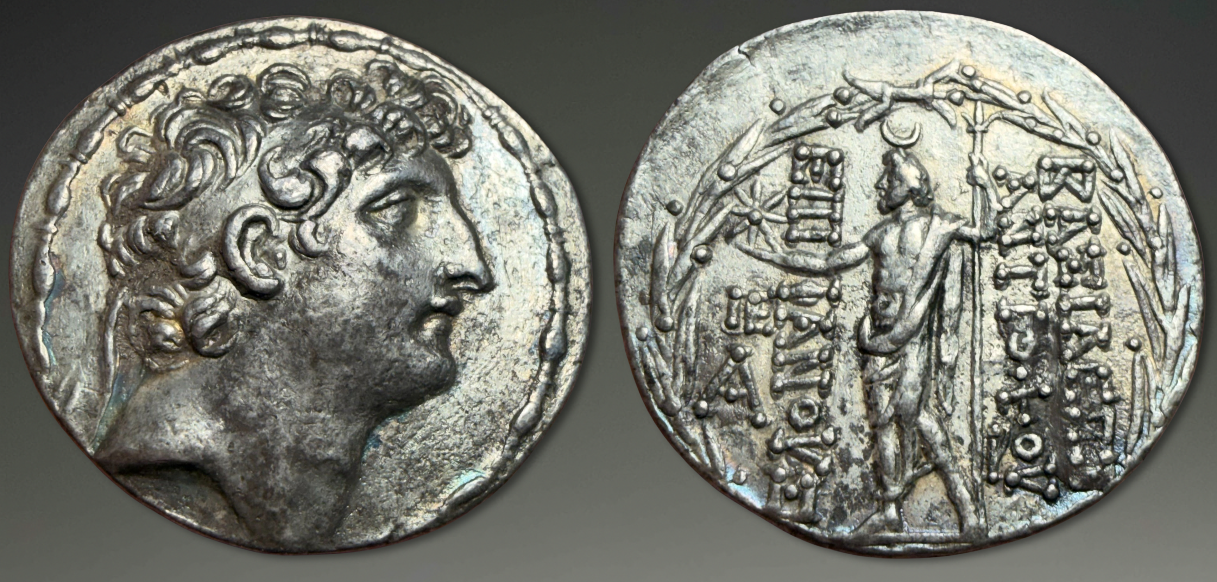 Seleukid Empire. Antiochos VIII Epiphanes. AR Tetradrachm, ca. 121/120-113 BC.