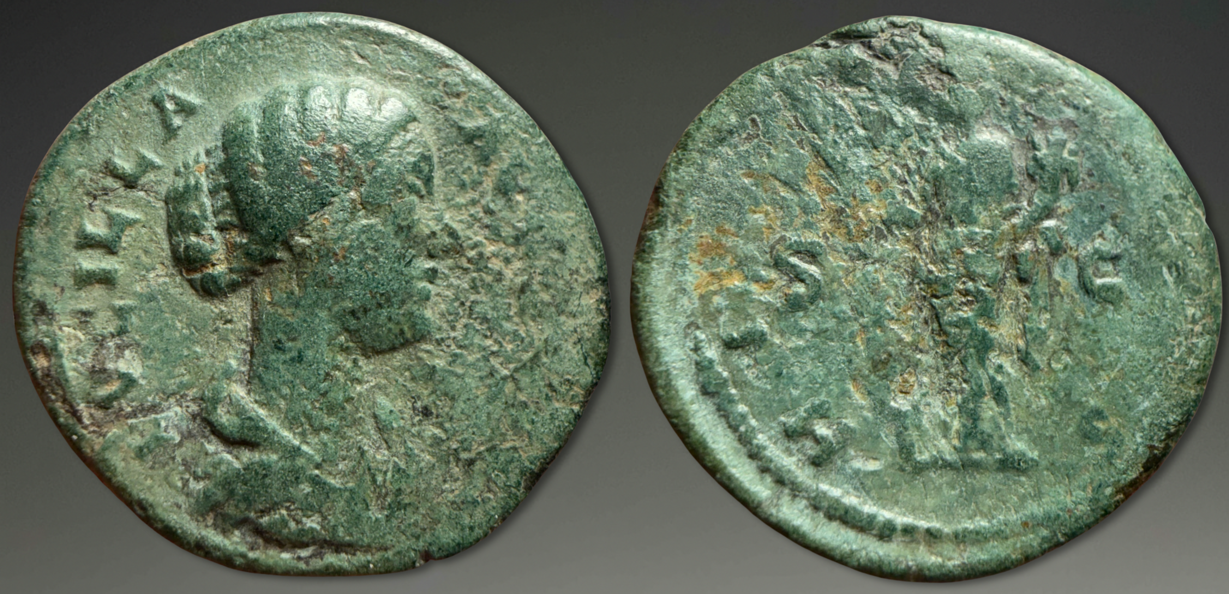 Lucilla. AE Assarius, ca. 164-169 AD.