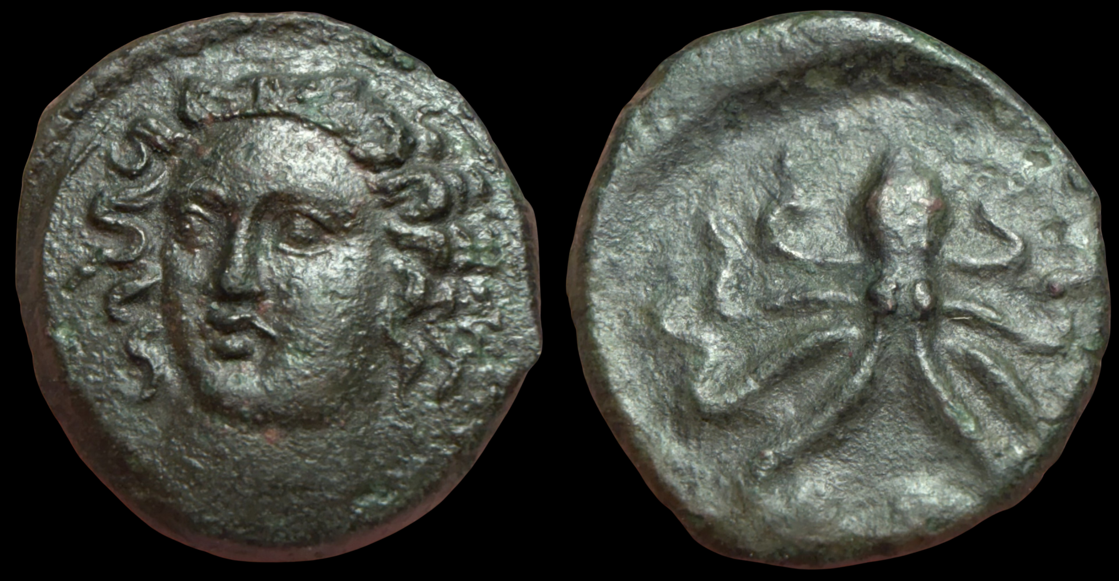 Sicily, Syracuse. Dionysios I. AE Tetras, ca. 400 BC.