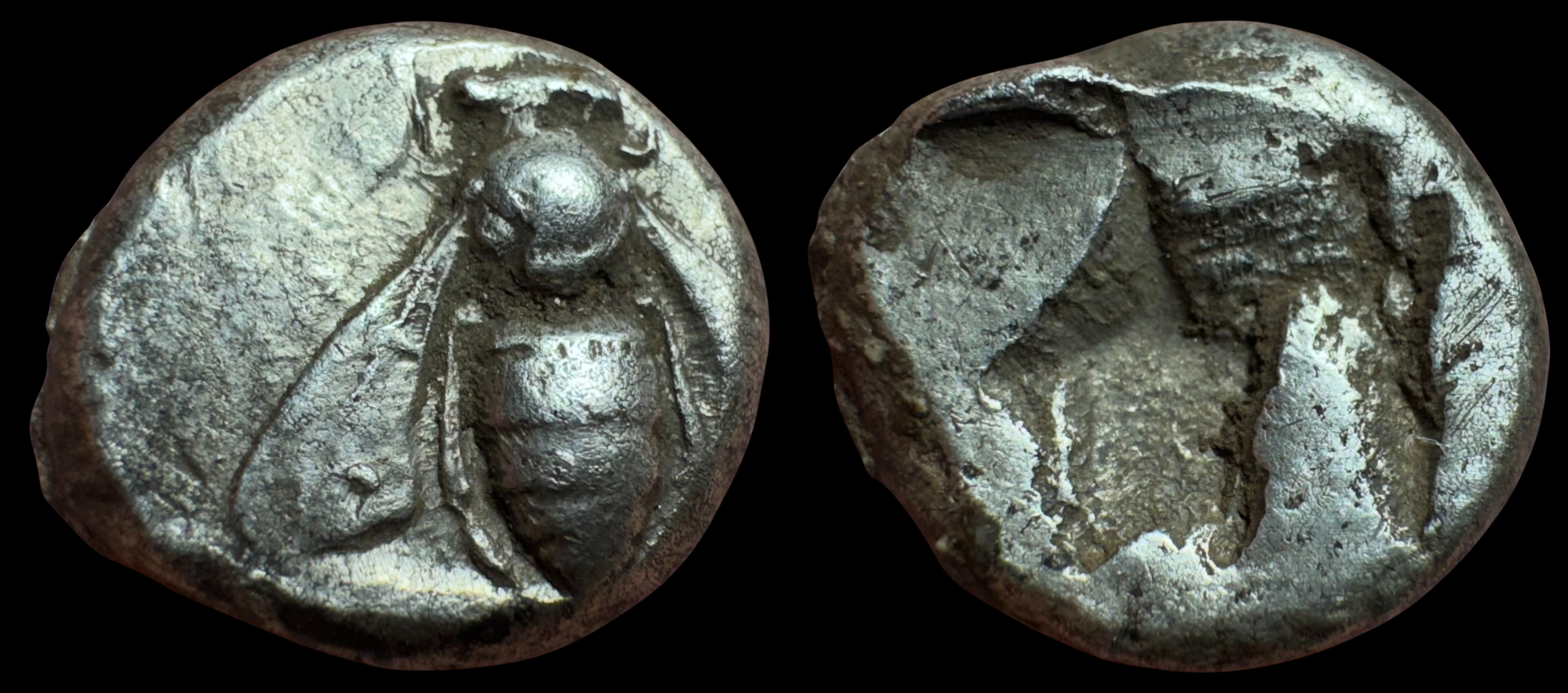 Ionia, Ephesos. AR Drachm, ca 550-500 BC.