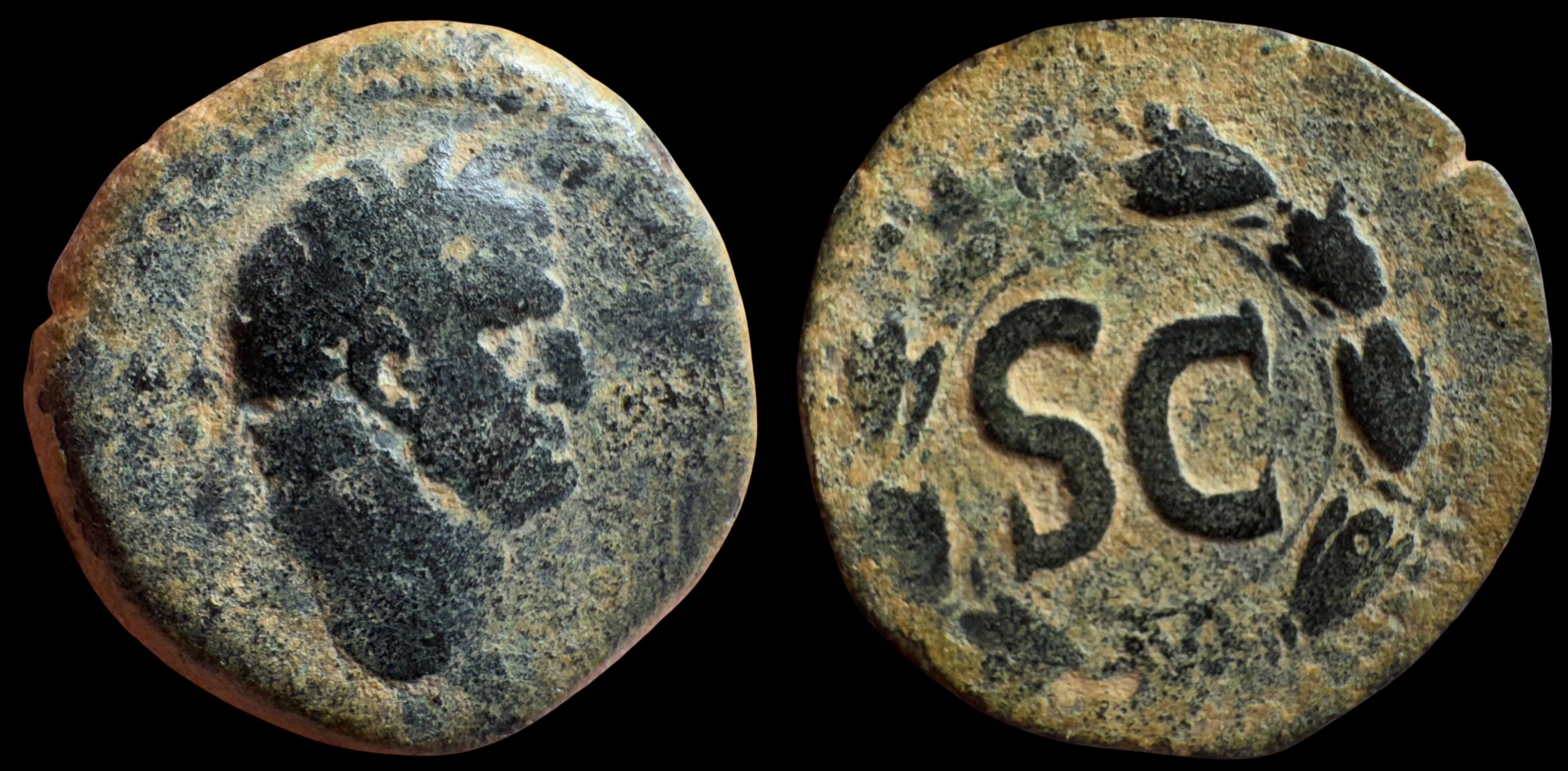 Seleucis & Pieria, Antioch. Galba. Æ Semis, ca 68-69 AD.