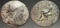 Ancient Coins - Baktrian Kingdom. Euthydemos I Theos Megas. AR Tetradrachm, ca. 230-200 BC.
