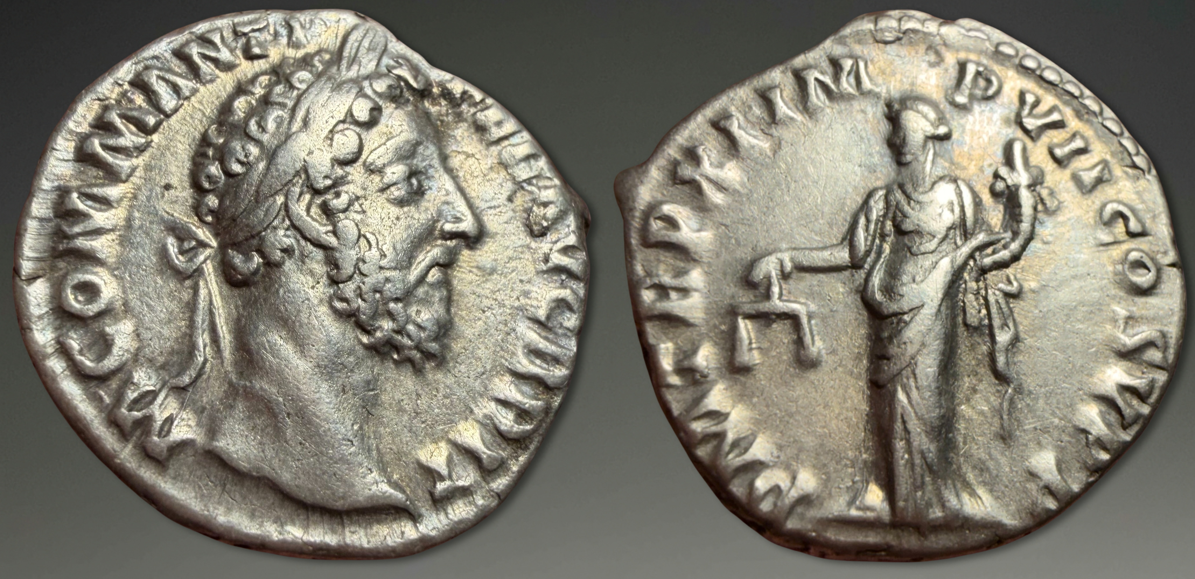 Commodus. AR Denarius, ca. 186 AD.