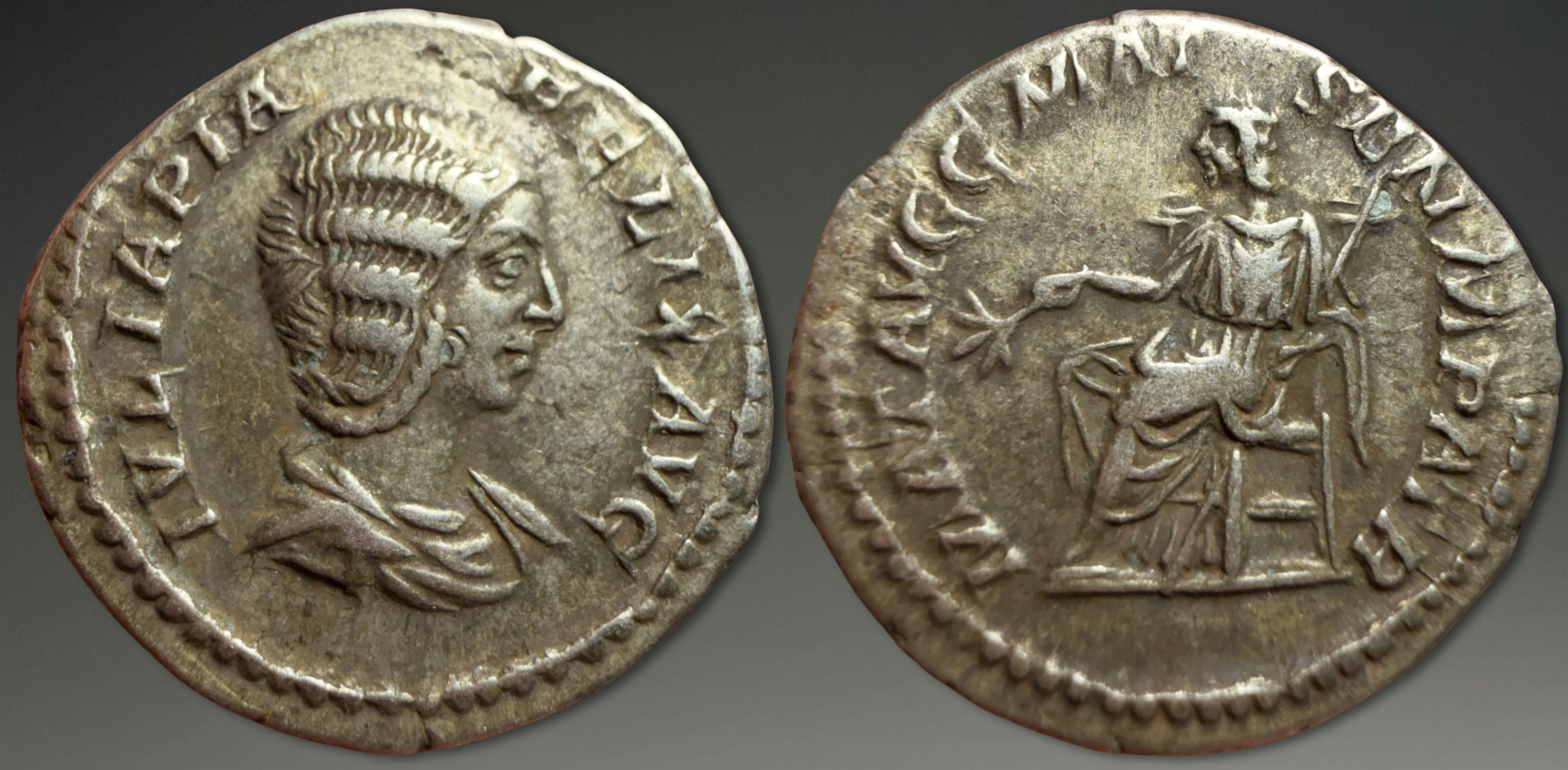 Julia Domna. AR Denarius. ca. 211-217 AD.