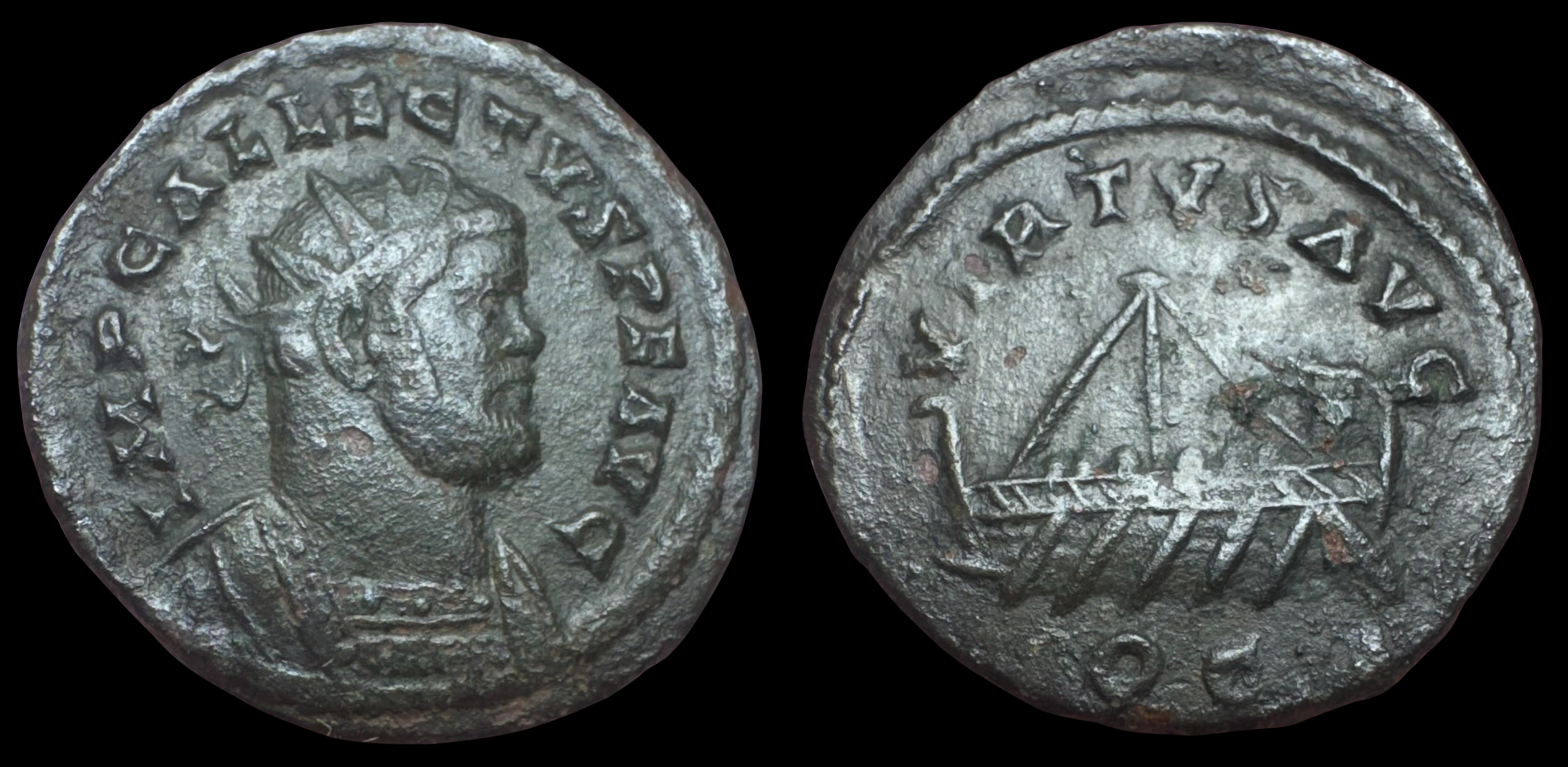 Roman-British Empire. Allectus. BI Quinarius, ca. 296 AD,