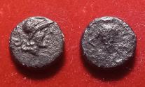 Ancient Coins - Thrace, Alopekonnesos Æ12. 300-250 BC. Head of Athena to right, grapes Very Rare