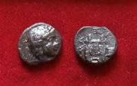 Ancient Coins - Troas. Hamaxitos circa 400-310 BC. Æ11 Apollo Lyre