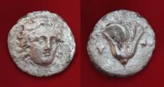 Ancient Coins - Islands off Caria, Rhodes Rhodos 380 -275 BC. AR Didrachm Helios / Rose