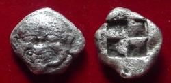 Ancient Coins - MACEDON NEAPOLIS AR Stater 500-480 BC. Facing Gorgon quadripartite incuse