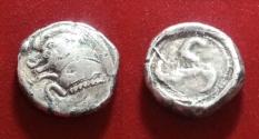 Ancient Coins - LYCIA, Uncertain Fourree' Stater 490-450 BC. Forepart boar left triskeles incuse