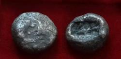 Ancient Coins - LYDIA, KING KROISOS 561-546 BC. AR Stater Lion bull confronted - incuses 2