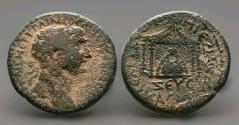 Ancient Coins - TRAJAN, Seleucia. 98–117. Æ Sacred stone of Zeus Kasios