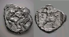 Ancient Coins - PAMPHYLIA, Aspendos. 400-370 BC. AR Stater Two wrestlers Slinger