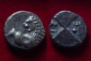 Ancient Coins - Thracian Chersonese AR hemidrachm 480-350 BC. Lion pellet E