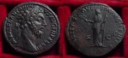Ancient Coins - Marcus Aurelius, 161-180. AE Sestertius Rome, 179 Felicitas