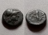 Ancient Coins - TROY TROAS, Ilion. 159-133 BC. Æ Quarter Unit Helmeted Athena Athena Ilias