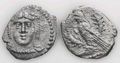 Ancient Coins - Cilicia, Uncertain. AR Obol 4th century BC. Facing head of Herakles
