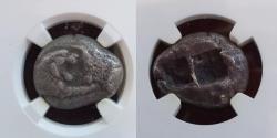 Ancient Coins - LYDIA, KING KROISOS 561-546 BC. AR Stater Lion bull / incuses NGC