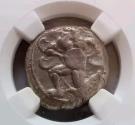 Ancient Coins - Cilicia Mallos 440-385 BC. AR Stater Kronos with Solar Disk Swan NGC VF