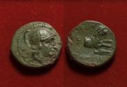 Ancient Coins - KINGS of THRACE. Lysimachos. 305-281 BC. Æ15 Helmeted head of Athena Lion